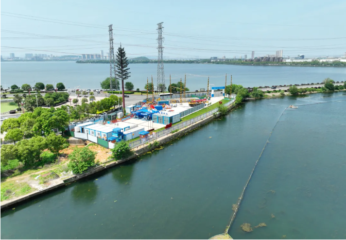 “绿投号”NO.10,湖北省最大应急供水工程穿湖施工顶管机顺利始发- “绿投号”NO.10,湖北省最大应急供水工程穿湖施工顶管机顺利始发-